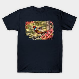 Ring-Necked Pheasant In The Forest T-Shirt